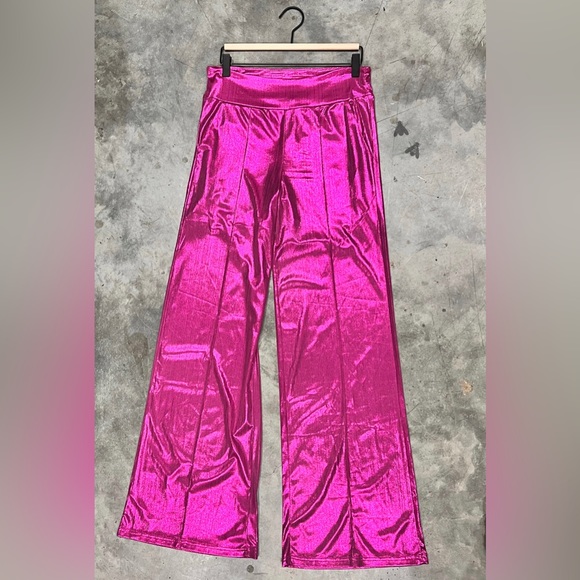 Wrangler Pants - High waisted wide leg hot pink pants NFR - Nashville - cowgirl